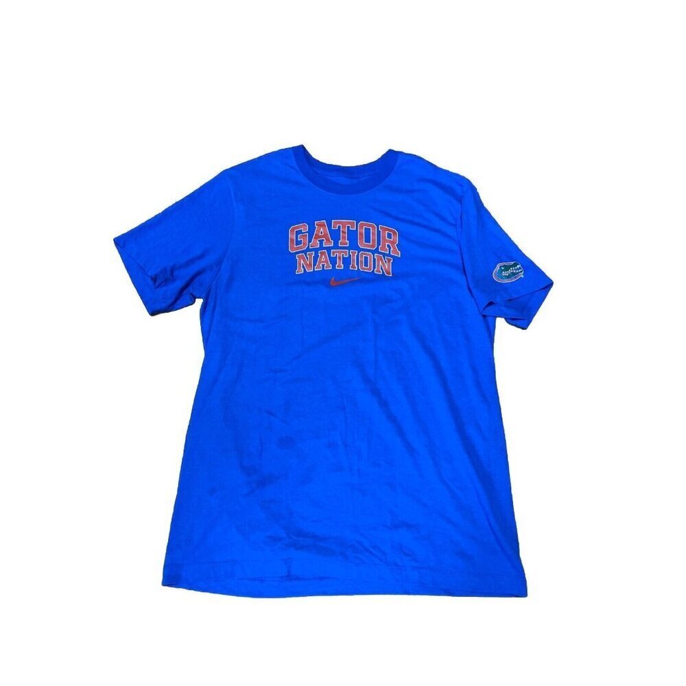Nike Men's Large Florida Gators GATOR NATION Blue Orange T-Shirt Mint Em…